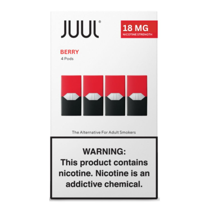 JUUL Berry pods 18mg nicotine, 4-pack now available online in Dubai