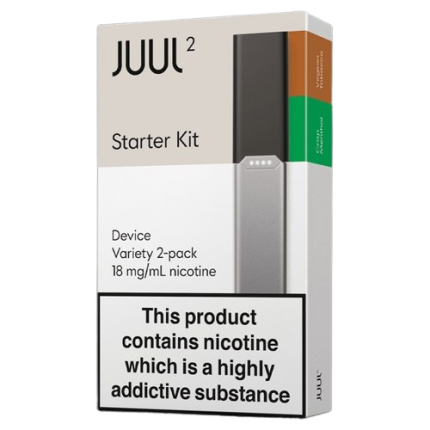 Home page 17 JUUL 2 Starter Kit including Slate Grey device and two pods in Dubai.