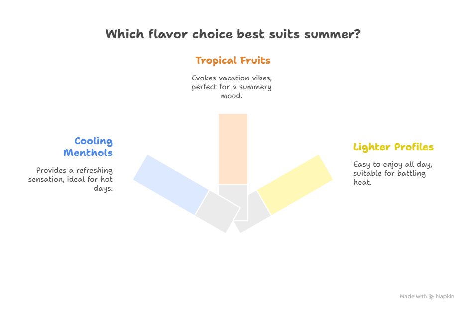 Top 5 JUUL Flavors for Summer in Dubai 2 Why Flavor Choice Matters in Summer visual selection