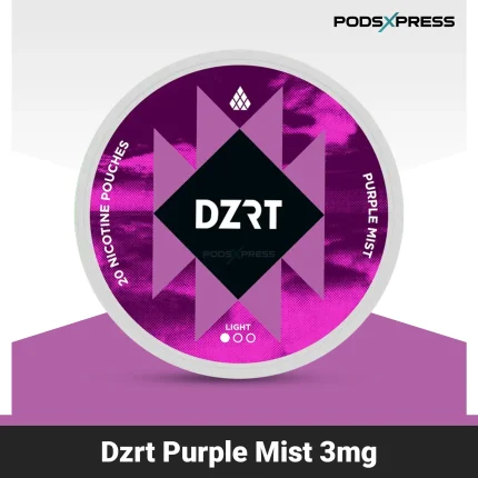 Dzrt Purple Mist 3mg Nicotine Pouches Now available in Dubai