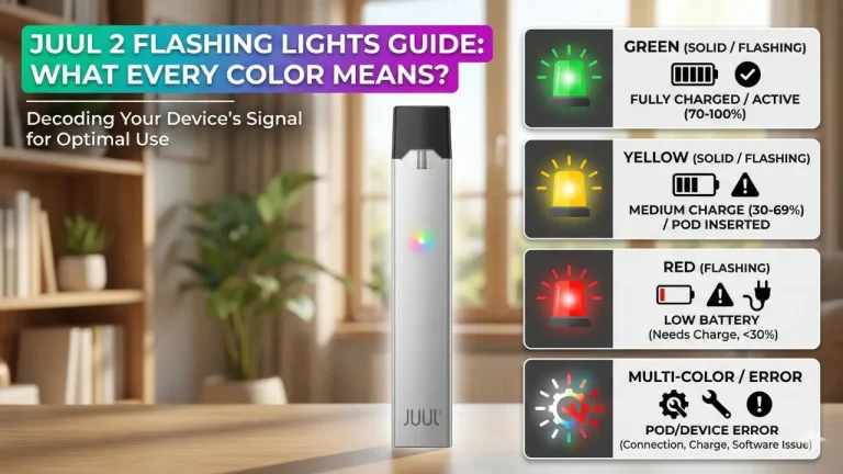 Juul 2 Flashing Lights Meanings Guide what color meanings in Dubai