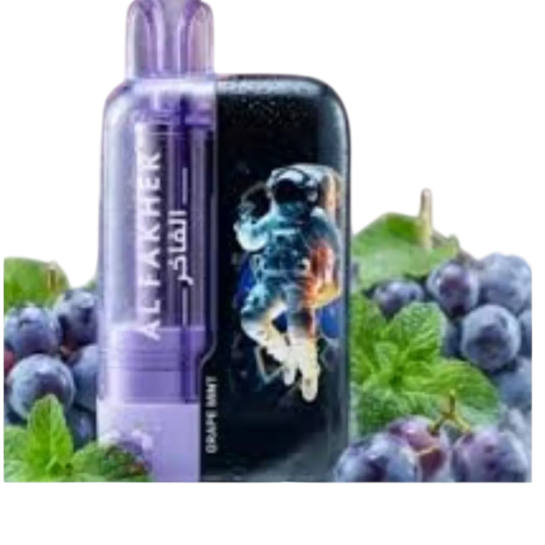 Al Fakher Crown Bar Ultra 40000 Puffs Disposable Vape 4 Al Fakher Ultra 40000 Puffs Grape Mint Flavor