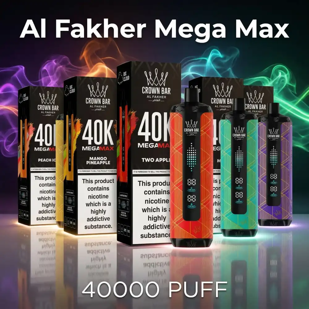 Al Fakher Crown Bar Mega Max 40000 Puffs Disposable Vape 1 Al Fakher Crown Bar Mega Max 40000 Puffs Disposable Vape For Duabi vaper