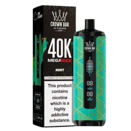 Al Fakher Crown Bar Blueberry Gum Mega Max 40000 Puffs 7 Al Fakher Crown Bar Mint Mega Max 40000 Puffs