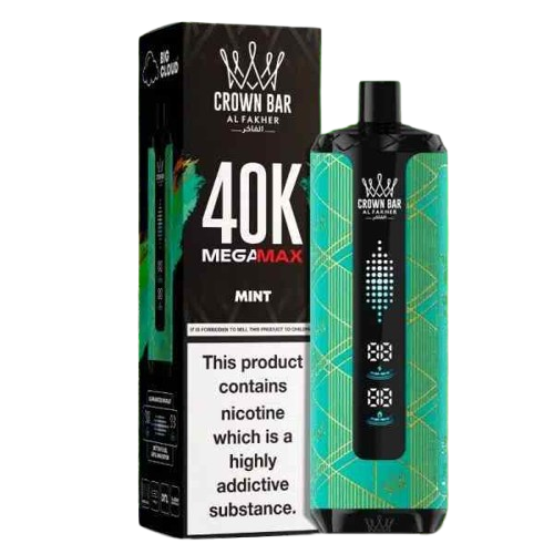 Al Fakher Crown Bar Mint Mega Max 40000 Puffs 1 Al Fakher Crown Bar Mint Mega Max 40000 Puffs