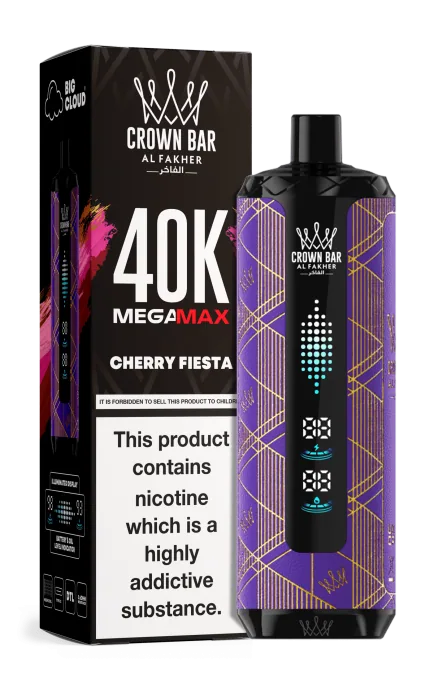 Al Fakher Crown Bar Cherry Fiesta Mega Max 40000 Puffs (3)