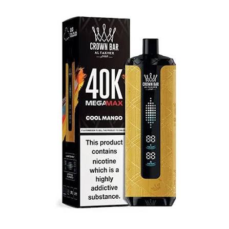 Al Fakher Crown Bar Cool Mango Mega Max 40000 Puffs 1 Al Fakher Crown Bar Cool Mango Mega Max 40000 Puffs