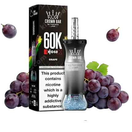 Buy Al Fakher Crown Bar E-Hose 60000 Puffs Grape in Dubai