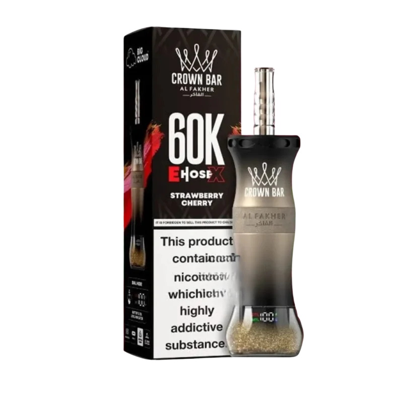 Al Fakher Crown Bar E-Hose 60000 Puffs Strawberry Cherry 1 Shop Al Fakher Crown Bar E-Hose 60000 Puffs Strawberry Cherry 50ml 0.6% nicotine e-liquid