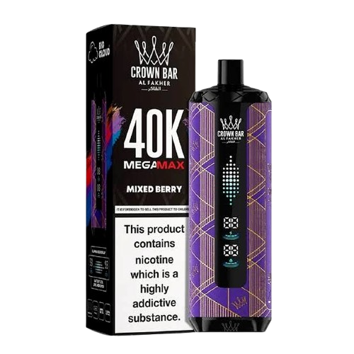 Al Fakher Crown Bar Mega Max 40000 Puffs Mixed Berry 1 Al Fakher Crown Bar Mega Max 40000 Puffs Mixed Berry