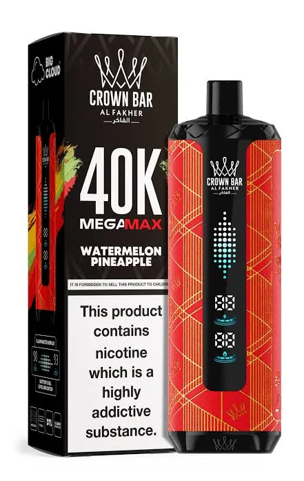Al Fakher Crown Bar Mega Max 40000 Puffs Watermelon Pineapple 1 Al Fakher Crown Bar Mega Max 40000 Puffs Watermelon Pineapple disposable vape device