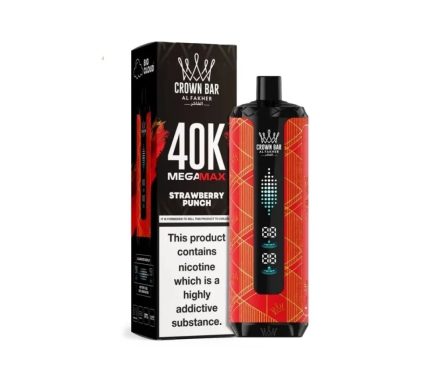 Al Fakher Crown Bar Hubba Mega Max 40000 Puffs 3 Al Fakher Crown Bar Strawberry Punch Mega Max 40000 Puffs