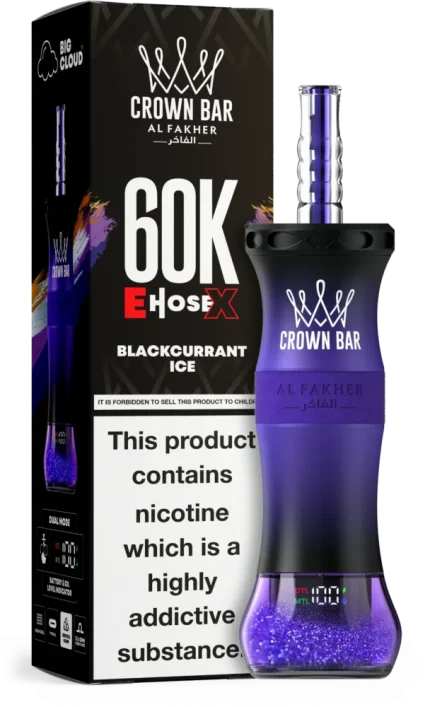 Al Fakher Crown Bar Mega Max 40000 Puffs Blackcurrant Ice disposable vape device