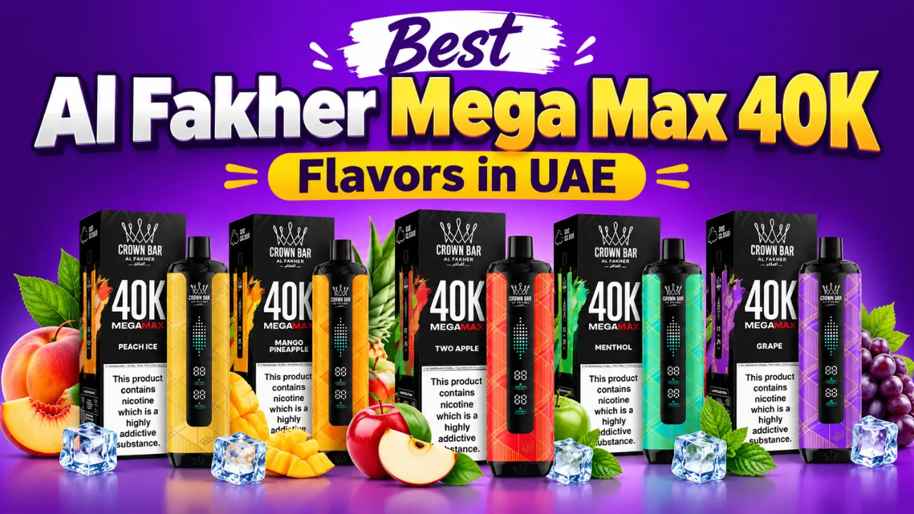 Best Al Fakher Crown Bar Mega Max 40000 Puffs Flavors in UAE guide